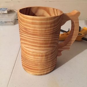 Taza de barra de madera personalizada con asa, nuevo diseño para utensilios de cocina para fiestas de bodas, el mejor producto navideño, jarra de cerveza de cerámica - Product Image 1