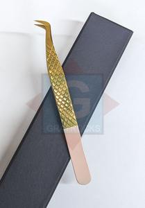 Wholesale Professional High Quality Stainless Steel Eyelash Tweezers Beauty Instruments for <b>Lash</b> Extension - Product Image 2