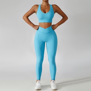 Comprar ropa de gimnasio Fitness Yoga ropa deportiva Jogging trajes otra ropa deportiva conjuntos de chándal de secado rápido para mujer 2026 - Product Image 5