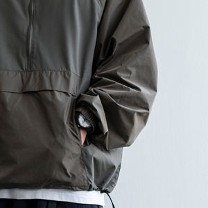 Veste coupe-vent oversize vintage rétro imperméable à capuche pour la course en plein air épaisseur fine - Product Image 5