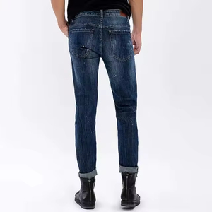 Nuevo Diseño, Jeans de Mezclilla Tejidos Rectos de Cintura Media para Hombre, Transpirables, Casuales, Estilo Urbano, Mejor Precio - Product Image 4