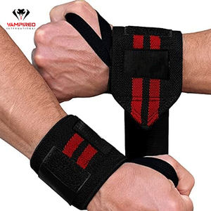 High Quality <b>Nylon</b> Elastic Gym Sports Wrist Wrap Custom Logo Powerlifting & Deadlift Support Thumb Hole for Summer Use Children - Product Image 1