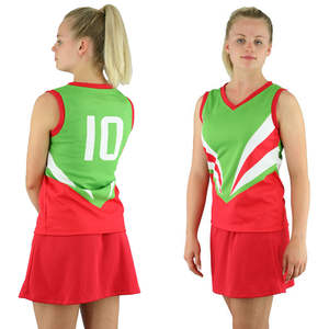 Uniformes de Netball Unisex de Alta Calidad, Personalizados al por Mayor, Hechos de Poliéster Sublimado, Impresión Moderna, Resistentes al Viento, Transpirables y de Secado Rápido - Product Image 1