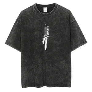 เสื้อยืดผ้าฝ้าย100% สำหรับผู้ชาย Boxy heavyweight เสื้อยืดโอเวอร์ไซส์สไตล์วินเทจหรูหราไม่มีลายตัวอักษรออกแบบได้ตามที่ต้องการ - Product Image 4