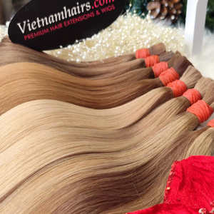 Extensiones humanas 2025 vietnamitas 100% más vendidas, alta calidad, precio al por mayor, cutícula completa recta sin procesar, súper doble dibujado - Product Image 1