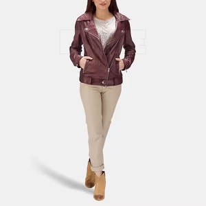 La chaqueta de cuero de último estilo para mujer más vendida de punto transpirable a precio mayorista - Product Image 6