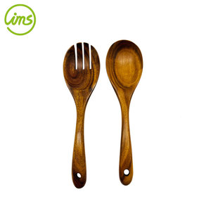 1.5MM Olive Wood Mixing Serving Salad <b>Spoon</b> <b>Fork</b> <b>Set</b> - Product Image 1