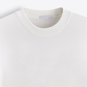เสื้อยืดผ้าฝ้าย100% สำหรับผู้ชายเสื้อยืดคอกลมทรงหลวมไหล่ตกเสื้อยืดเปล่าสำหรับผู้ชายโลโก้ตามสั่ง - Product Image 6