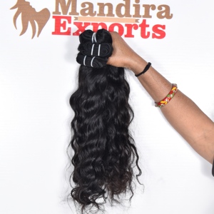 Extensions de cheveux indiens de qualité super premium Cheveux ondulés naturels bon marché en gros direct de l'usine Couleur naturelle Cheveux humains - Product Image 6