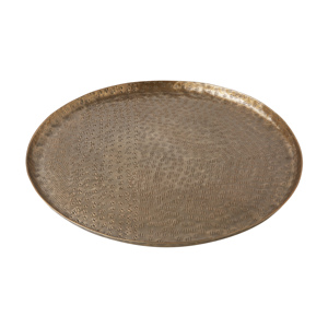 Plateau en aluminium martelé rond de la meilleure qualité pour l'utilisation de mariage d'hôtel de restaurant à bas prix - Product Image 1