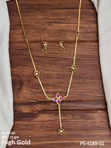 Ensembles de pendentif antique de qualité standard 22cm & 15gm ensembles de bijoux de mode avec ensemble de collier de mariée de luxe - Product Image 5