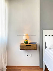 KALATRI Wooden <b>Floating</b> Nightstand Wall-Mounted <b>Bedside</b> Table Slim Storage <b>Shelf</b> Modern Handmade Eco-Friendly Home Furniture - Product Image 4