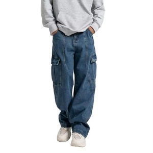 Jeans en denim pour homme sur mesure, coupe classique, coton lourd, style streetwear confortable, vente en gros en vrac, usine - Product Image 1