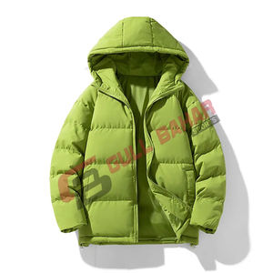 แจ็กเก็ตทรงพองสำหรับผู้ชายเสื้อฮู้ดคอตั้งพิมพ์ลายสำหรับฤดูหนาวโลโก้ตามสั่งแบบ2025 - Product Image 3