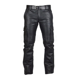กางเกงคาร์โก้หนังผู้ชายดีไซน์ใหม่ น้ำหนักเบา สวมใส่สบาย คุณภาพสูง ราคาดีที่สุดสำหรับผู้ใหญ่ - Product Image 4