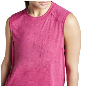 Camiseta sin mangas de Yoga informal de verano para mujer, Camiseta deportiva de lona transpirable, chaleco holgado sin mangas, venta al por mayor, moda sublimada - Product Image 4