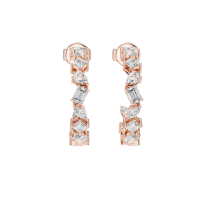 Pendientes de Diamantes de Laboratorio de 1.06 CT, Claridad VVS-VS EF, Diamantes CVD en Oro de 18KT, 14KT, 10KT y Plata 925, Moissanita, Oro Rosa, Amarillo - Product Image 3