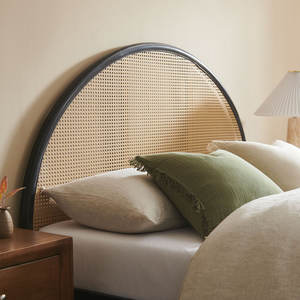 Odette cama de plataforma de caña de ratán arqueada contemporánea cama de pared plegable de metal y madera maciza DreamCraft Vietnam - Product Image 6