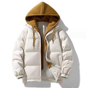 Veste d'hiver décontractée pour homme, veste chaude pour jeunes avec capuche épaisse, veste rembourrée - Product Image 6