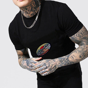 Conjunto de camiseta y pantalones cortos personalizados para hombre, moda elegante, bordado, transpirable, 2 piezas, personalizable, en Escabeche - Product Image 4