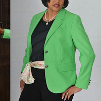 Blazer Formal Casual Personalizado de la Hermandad Zeta Phi Beta con un Solo Botón, Sólido, Bordado, Tejido, Antiencogimiento