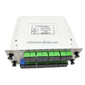 Hiệu suất cao 1x16 PLC <span class=keywords><strong>FTTH</strong></span> sợi quang Splitter SC/UPC Cassette loại cho FTTx thiết bị sợi quang trong mạng viễn thông - Product Image 1