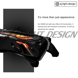 Venta al por mayor AJLIGHT diseño negro RGB LED luz trasera motocicleta iluminación accesorios para Yamaha Nmax V3 Turbo () 12 meses - Product Image 4