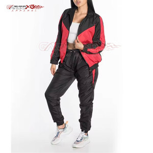 Traje cortavientos de manga larga para mujer con pantalones a juego para actividades al aire libre Traje cortavientos ligero y empacable - Product Image 1