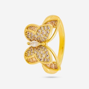 Anillo de Moda Chapado en Oro de 18K, Diseño de Racimo 192525, Micro Pavé Invisible, para Regalo, Accesorio de Moda Islámica - Product Image 3