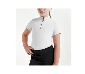 เสื้อขี่ม้าแขนสั้นมีซิปสำหรับเด็ก,เสื้อนักขี่ม้าแบบเป็นชั้น - Product Image 6