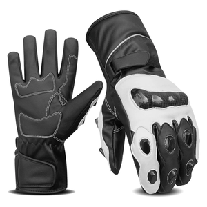 Yellow/Black Genuine Cowhide Leather Motorbike Winter Waterproof Sports Riding Gloves Motorcycle Auto Racing Wear Unisex Gloves - Product Image 4