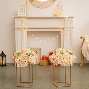 Último diseño, soporte de flores de Metal con acabado dorado, soporte multiusos para decoración de centro de mesa de boda, mesa de comedor, decorar hogares - Product Image 4
