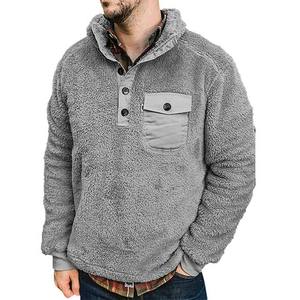 Wholesale Plain Men's Streetwear Sweatshirts <b>Hoodies</b> Custom Logo Heavyweight 100% Cotton basics Sherpa <b>Fleece</b> Men's <b>Hoodies</b> - Product Image 6