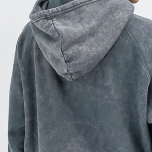Sudadera con capucha de mujer con lavado ácido Vintage de alta calidad 100% algodón ajuste holgado antipilling ropa de calle transpirable otoño con Capucha forrada larga - Product Image 5