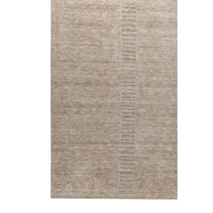 พรมทอมือลายเส้นสีเบจและสีน้ำตาลทรงสี่เหลี่ยมผืนผ้า วัสดุวิสโคส สำหรับห้องนั่งเล่น ใช้ในบ้าน-Hwt-82 - Product Image 4