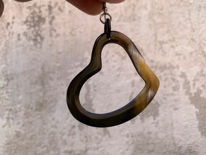 Pendientes simples de último diseño para mujer, colgante con forma de cuerno de ojo de tinte multicolor, superventas, Natural cuerno de búfalo, artesanía HF - Product Image 6