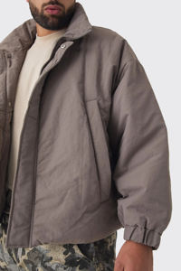 Vente en gros nouveauté veste d'hiver légère à manches à revers doudoune en duvet de canard veste d'hiver chaude en coton rembourrée bulle pour hommes - Product Image 5