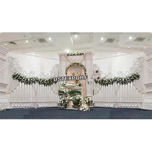 Paneles de fondo para escenario de boda, marco de arco de FRP para interiores, Indio, Pavo Real - Product Image 2