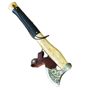 Hacha vikingo de acero al carbono Damasco servicio OEM y ODM de calidad superior personalizada al por mayor con mango de madera, hacha forjada a mano - Product Image 5