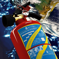 Extincteur d'incendie portable en acier inoxydable CE 2L avec mousse AFFF, protection contre les incendies de classe A, B et E pour les incendies d'huile et de graisse