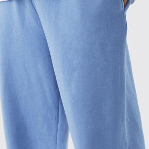 Pantalones de chándal OEM HSI Streetwear 2026, ajustados, de algodón lavado de alto gramaje, corte recto ancho, acampanados y holgados - Product Image 6