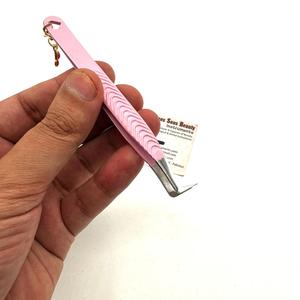 แหนบต่อขนตามืออาชีพ90องศาบูตแบบบางอย่างยั่งยืนที่เป็นสแตนเลสที่คีบปลายขนตาพร้อมชาร์รี - Product Image 2