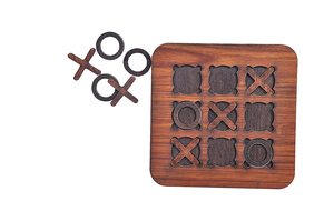 Jeu de puzzle en bois Zero Cross, jeu de société classique Tic Tac Toe pour enfants et adultes - Product Image 6