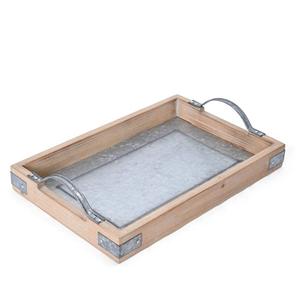 Ensemble de deux plateaux de service en métal pour hôtels, restaurants et décoration de table de cuisine à domicile, design martelé - Product Image 3