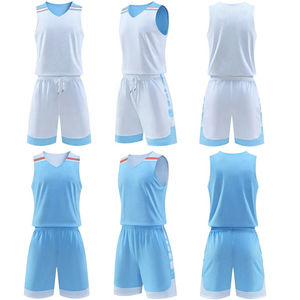 Vente en gros de maillots de basket-ball réversibles bon marché avec numéros uniformes de pratique du basket-ball double face respirants service OEM - Product Image 4