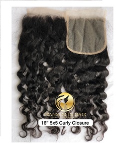 Calidad superior 100% Raw Cambodian Indian Temple Remy Virgin 16 'Natural Curly 5x5 Hd Lace Closure Wholesale Indian Supplier - Product Image 5