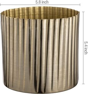 Maceta de latón moderna de alta calidad personalizada, maceta de Metal decorativa de nuevo diseño, hogar, jardín, formas variadas, tamaños - Product Image 3