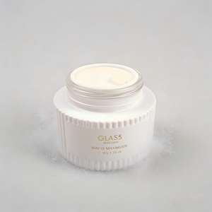 Barattolo in Vetro Bianco Scanalato di Lusso Personalizzato 30g 50g con Bordo Dorato per Contenitore di Siero per la Cura della Pelle - Product Image 5