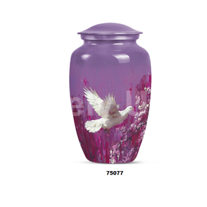 Hermosa y hermosa urna de cremación de mariposa para adultos para cenizas humanas Urna funeraria grande decorativa con tapa y bolsa de terciopelo gratis - Product Image 4