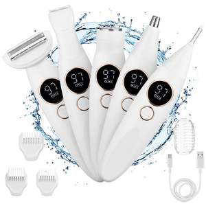 Depiladora Eléctrica 4 en 1 para Mujer, Indolora, con Accesorios para Uso en Seco y Húmedo, para Bikini, Axilas y Piernas, Resistente al Agua IPX7, Lavable - Product Image 1